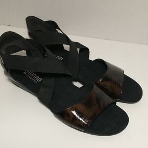 Munro Ariel Sandal, Black And Tortoise, Women's Size 9.5‎ M, NWOT
